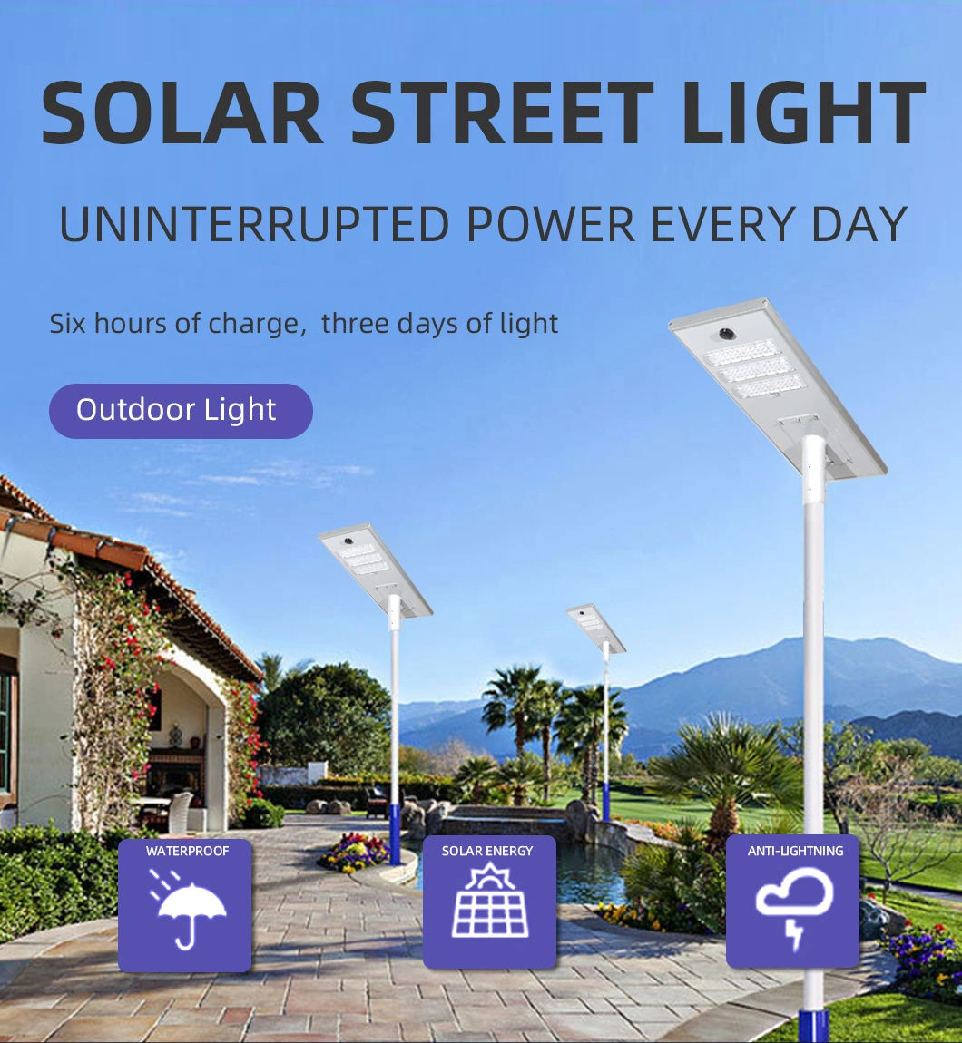 400 Watt Dış Mekan Solar LED Işıklar 6V, CE LED Solar Sokak Lambası 0