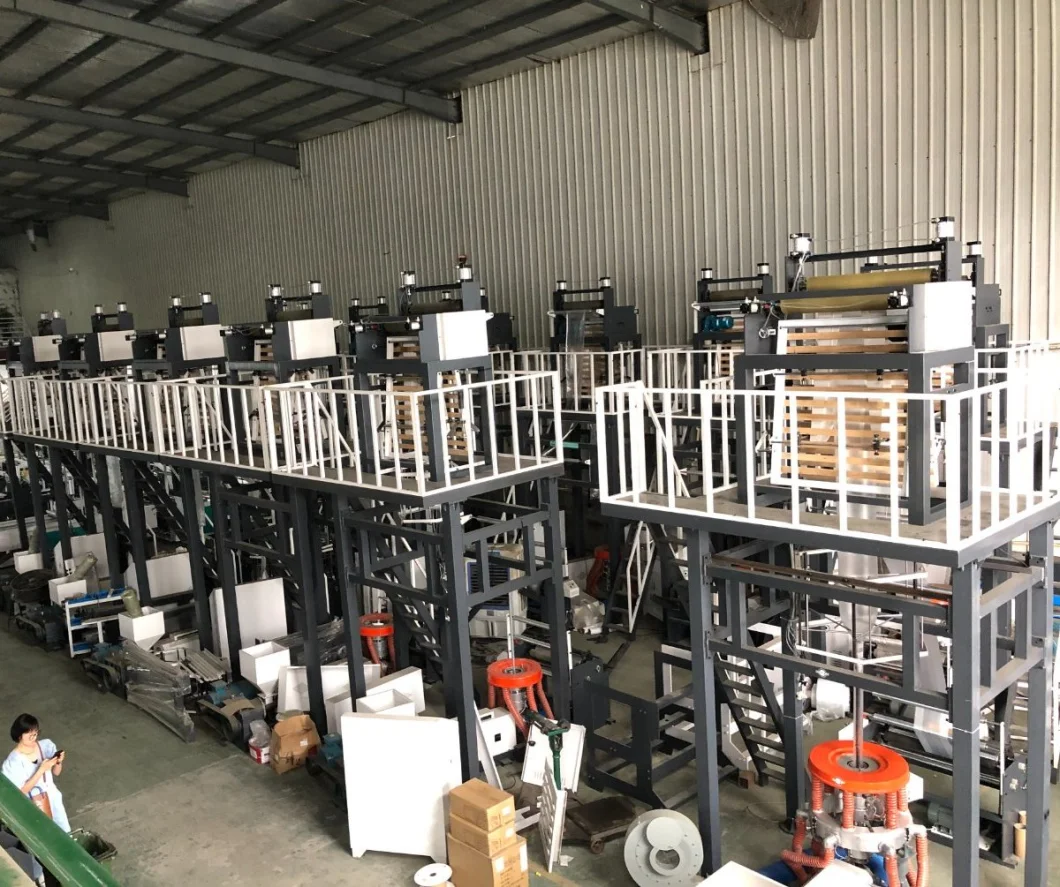 Plastik Parçalanabilir Plastik Poşet Yapma Makinesi Film Üfleme Paketleme 7