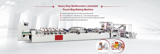 Mylar Snack Çanta Yapma Makinesi Lamine Kağıt PE Doypack Fermuarlı Kese