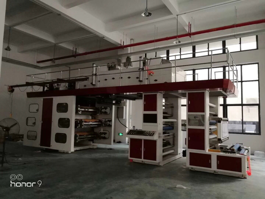 Mini CI Flekso Etiket Baskı Makinesi 15kw 6 Renk Merkezi Tambur