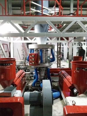 LDPE Film Ekstruder Makinesi Üç Katmanlı Plastik HDPE ABA Film CO Ekstruder