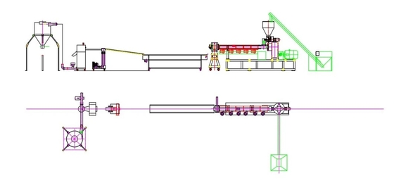 PE Film Ekstruder Makinesi Atık PVC Boru PP Torba PET Şişe Plastik Geri Dönüşüm Makinası