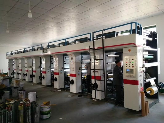 BOPP Yüksek Hızlı Rotogravür Baskı Makinesi Otomatik Çok Renkli