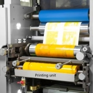 Hassas Baskı için Yüksek Hızlı Flekso Etiket Baskı Makinesi, 80m/dak Baskı hızı, 30 Brüt güç, kwflexo baskı