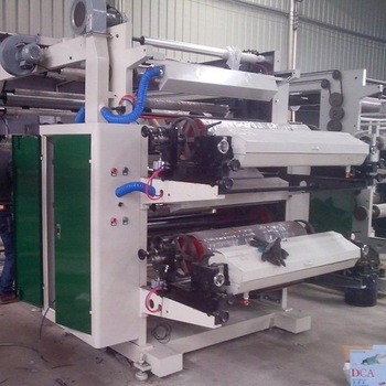 Polietilen için 2 Renk Flekso Baskı Makinesi 1000mm Genişlik
