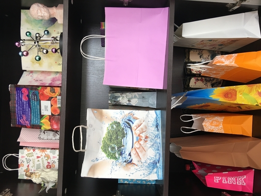 Lüks Baskılı Saplı Balmumu Kağıt Torba Mücevher Paketleme Yağlı