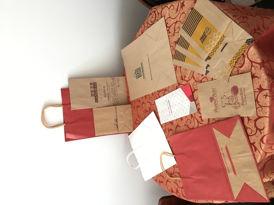 Lüks Baskılı Saplı Balmumu Kağıt Torba Mücevher Paketleme Yağlı